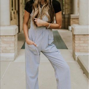 NWT Roolee Striped Jumpsuit